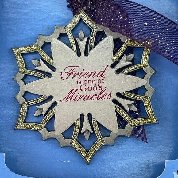 Gloria Duchin Christmas Ornament A Freind is one of God's Miracles Holiday Decor - Picture 3 of 11